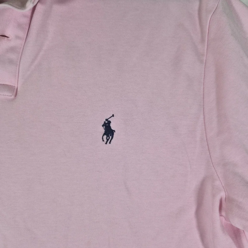 Polo‎ Ralph Lauren Custom Fit Polo Shirt Men L Pink Short Sleeve Cotton Preppy